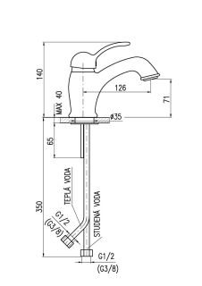 Смеситель для раковины Rav Slezak Labe L026.5CMATZ черный